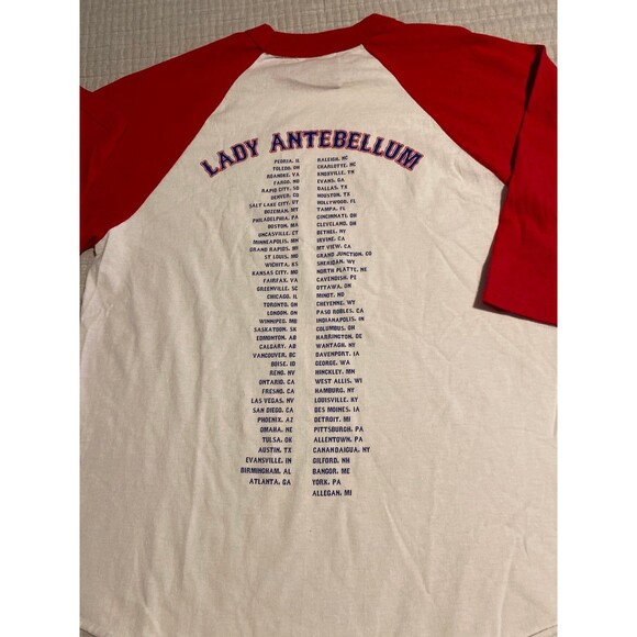 Lady Antebellum raglan jersey 2014 concert shirt - Picture 5 of 5